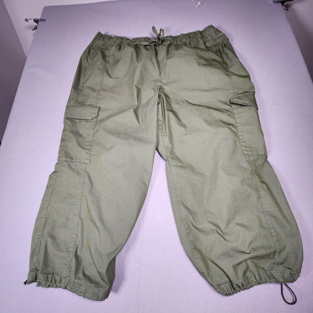 Lane Bryant Olive Utility Jogger Pants